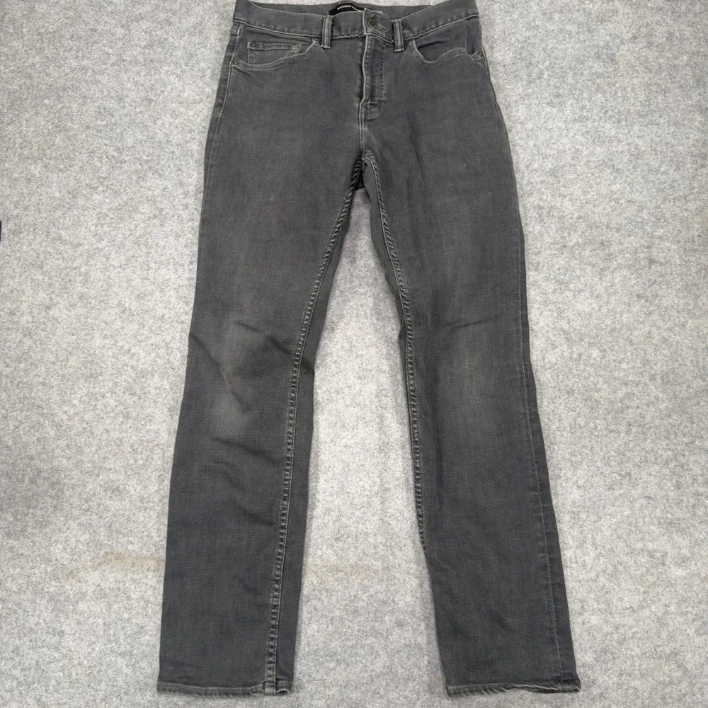 Banana Republic Slim Fit Jeans‎ Mens 31x32 Charcoal Gray Stretch Denim Pants